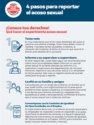 Image of poster 4 steps to reporting