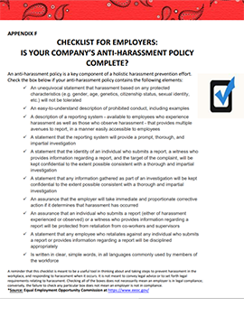 EEOC Workplace Checklist