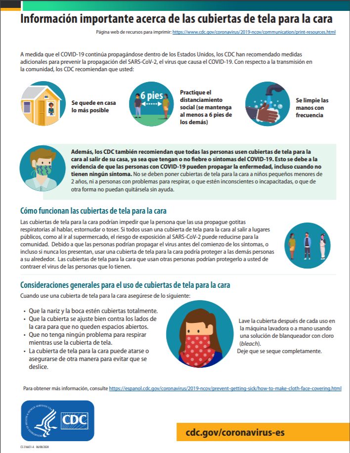 cdc face covering info span