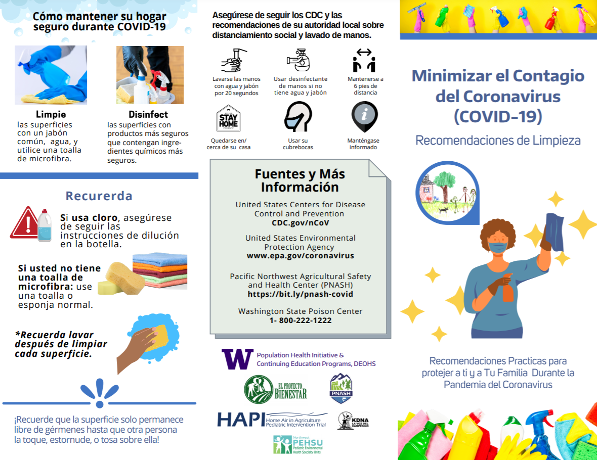 minimize contagion english and spanish