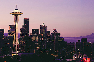 Schedule. Photo of Space Needle.