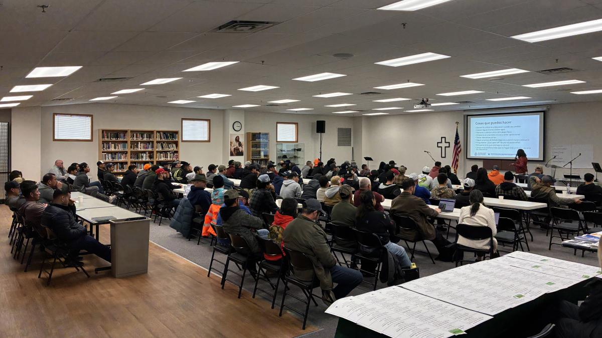 A training taking place in a large room