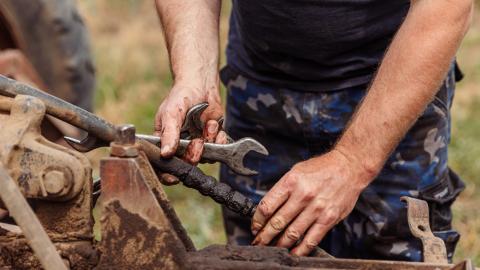 hands working with tools