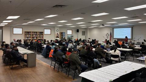 A training taking place in a large room